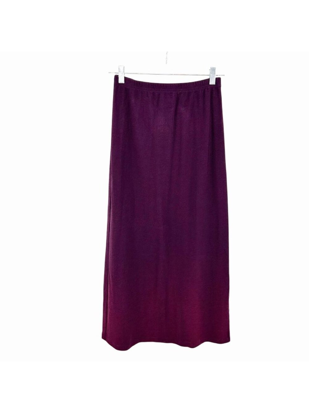 VINTAGE K.d. SPRING PURPLE STRETCHY MAXI SKIRT - SMALL